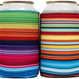 Colorful bulk neoprene koozies for fundraisers and nonprofit events