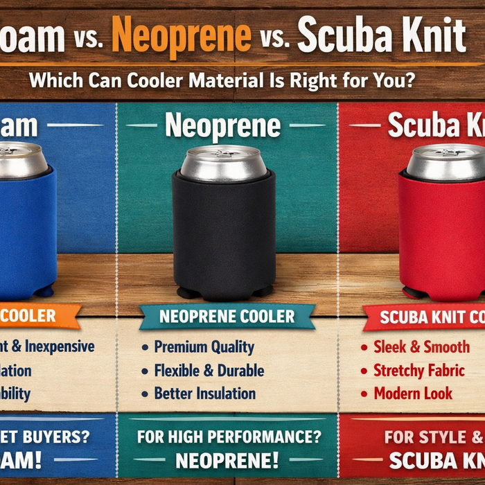 Bottle koozies vs can koozies comparison