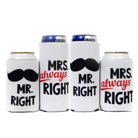 Custom printed neoprene can coolers for trade shows and corporate giveaways