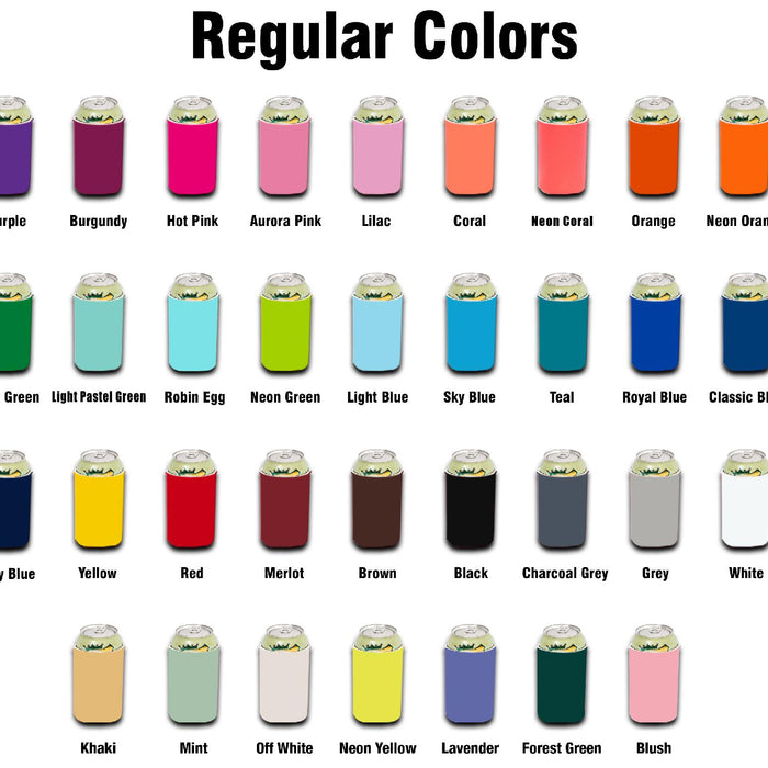 Blank koozies in bulk - wholesale neoprene can cooler colors