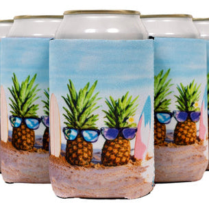 Neoprene can cooler koozies for tailgating, golf and the beach