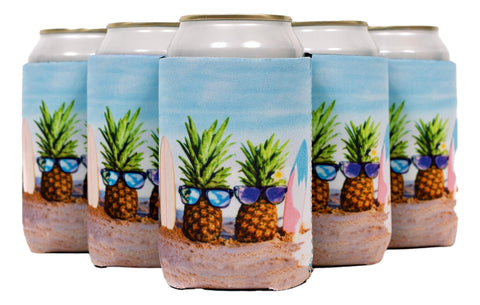 Neoprene can cooler koozies for tailgating, golf and the beach