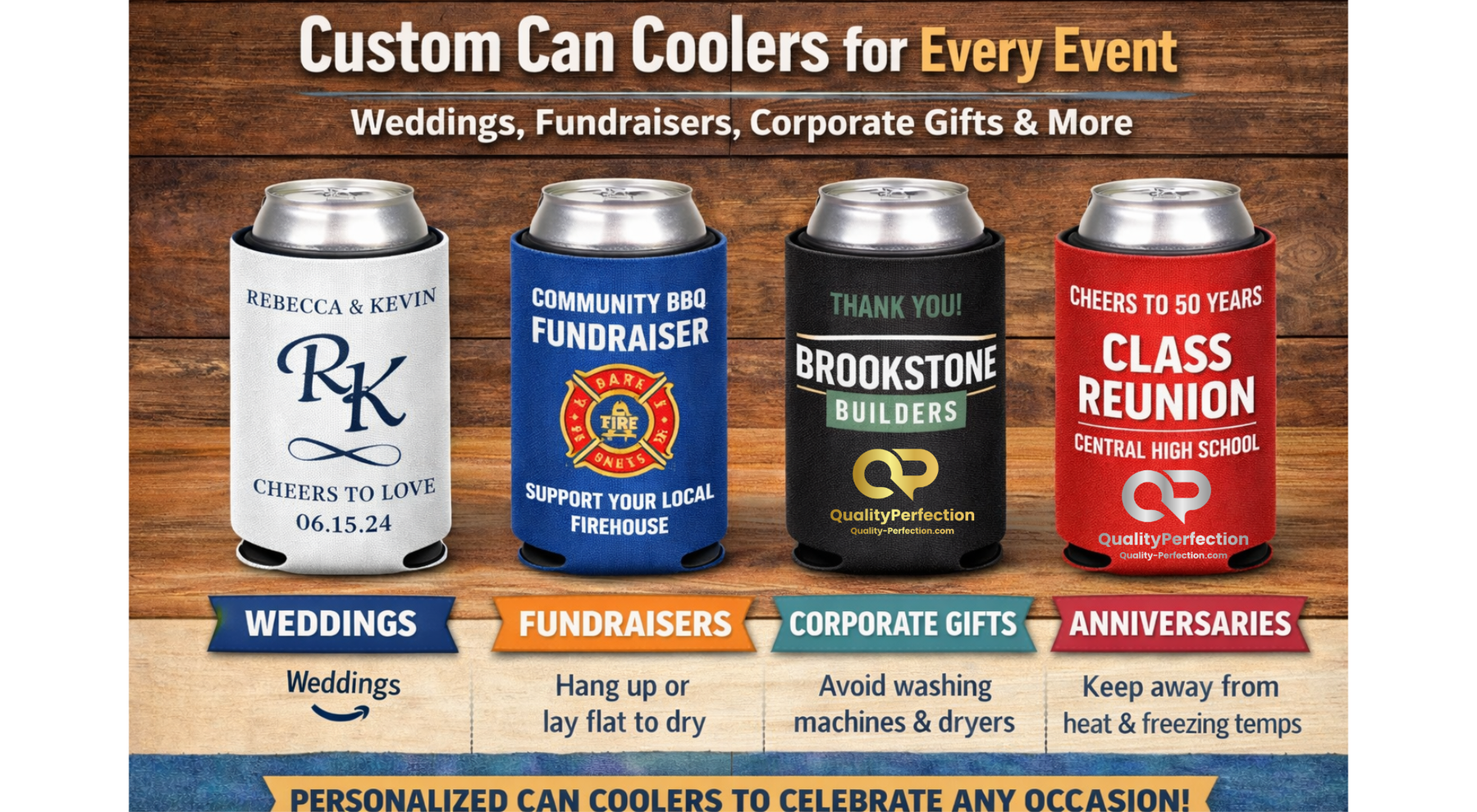 Custom Can Coolers for Every Event: Weddings, Fundraisers, Corporate Gifts & More
