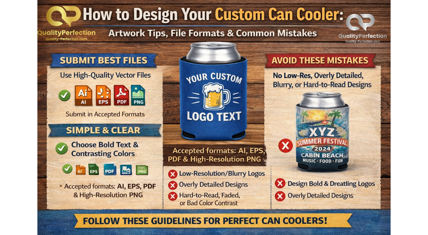 How to Design Your Custom Can Cooler: Artwork Tips, File Formats & Common Mistakes