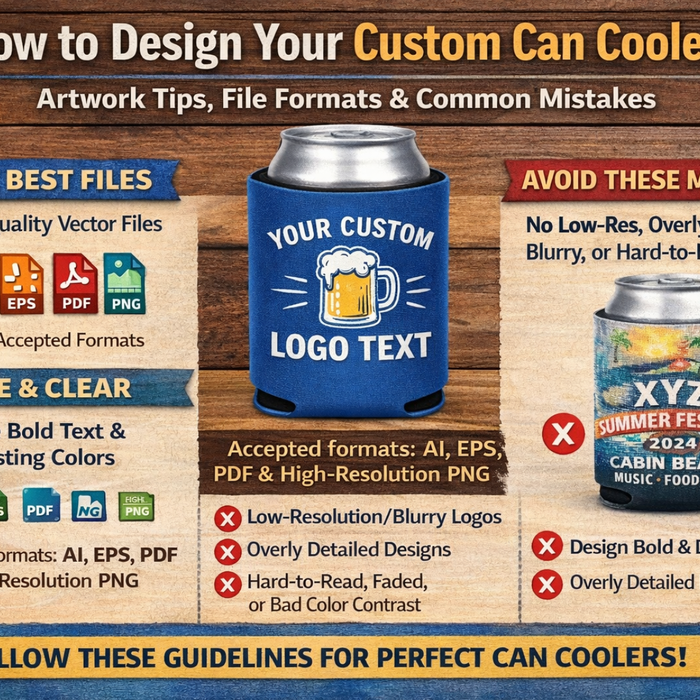 How to Design Your Custom Can Cooler: Artwork Tips, File Formats & Common Mistakes