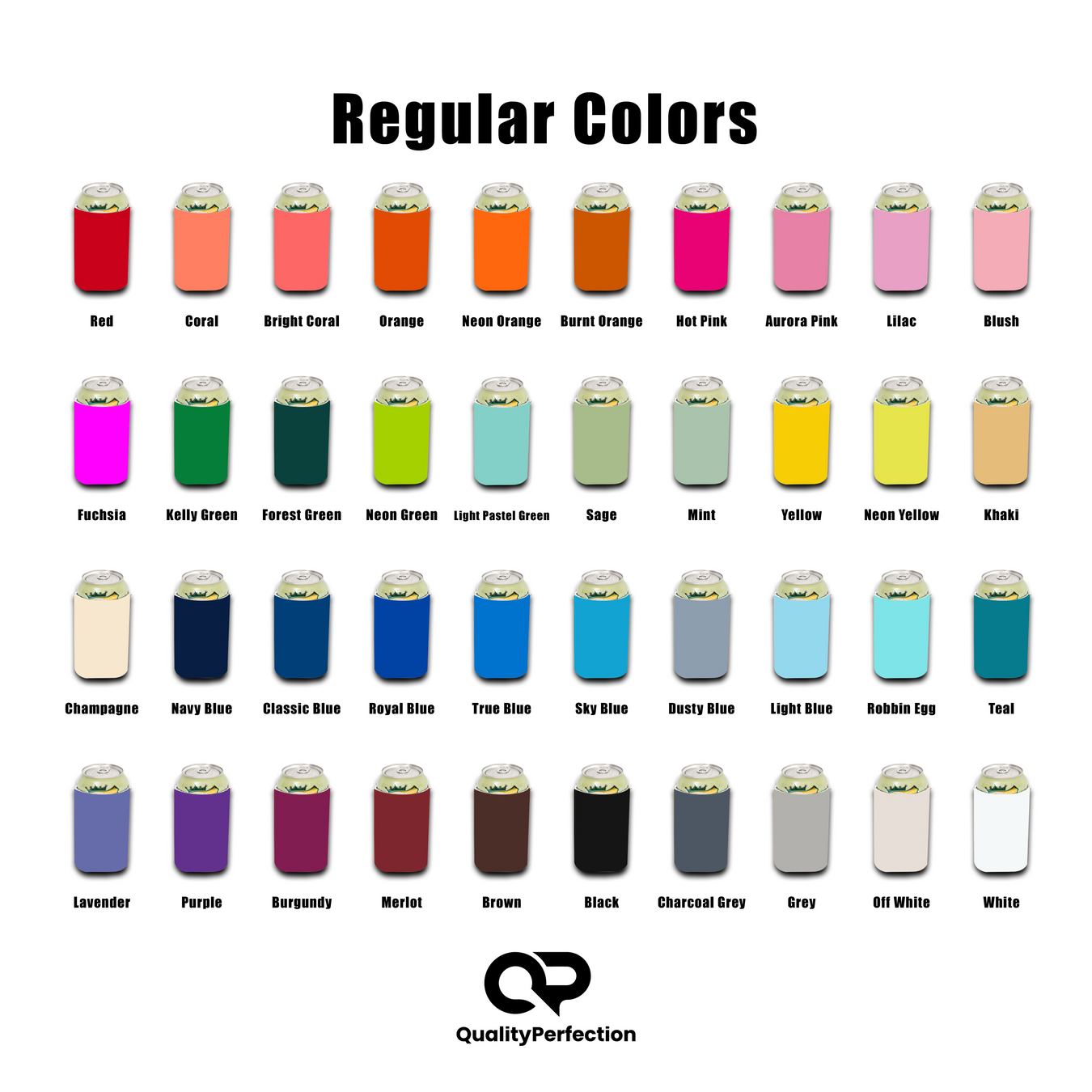 QualityPerfection best selling blank can coolers in 40 colors