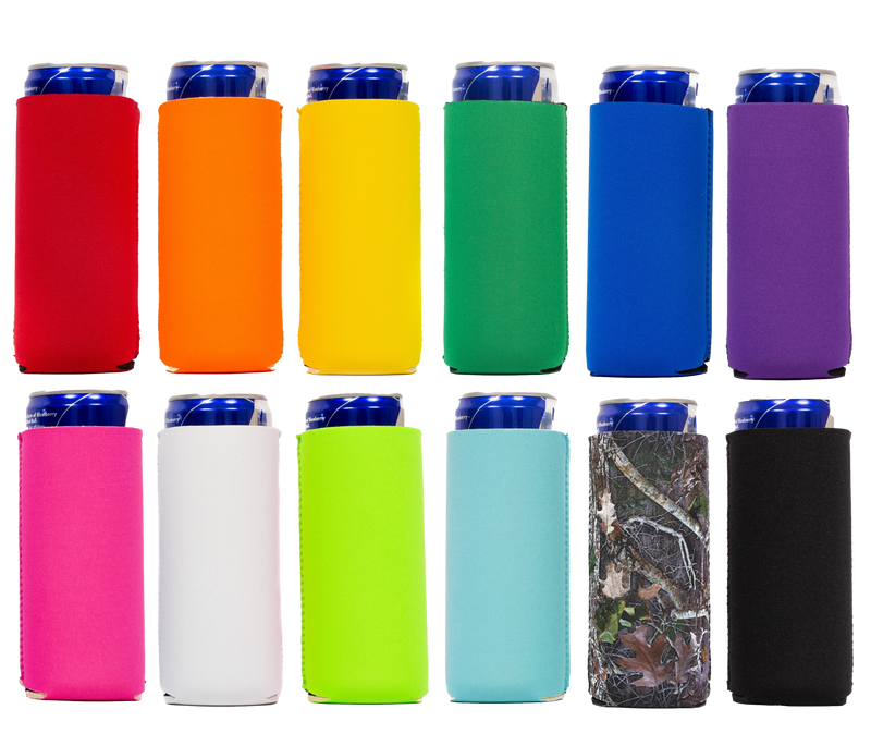 Slim Can Cooler Sleeves, Premium 4mm Skinny Can Coolers Neoprene 1, 6 and 12 Pack - QualityPerfection