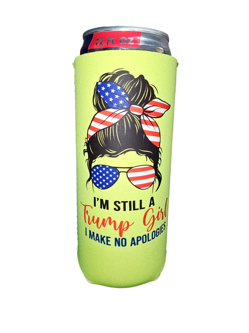 I am Still A Trump Girl Slim Can Koozie Neoprene - QualityPerfection