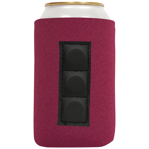 Burgundy maroon magnetic neoprene can cooler sleeve with 3 magnets for 12 oz can - QualityPerfection