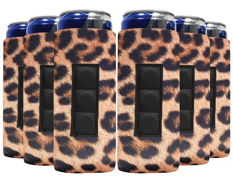 Magnetic Slim Can Cooler 12 oz, Blank 3 Magnets 4mm Neoprene - Set of 6