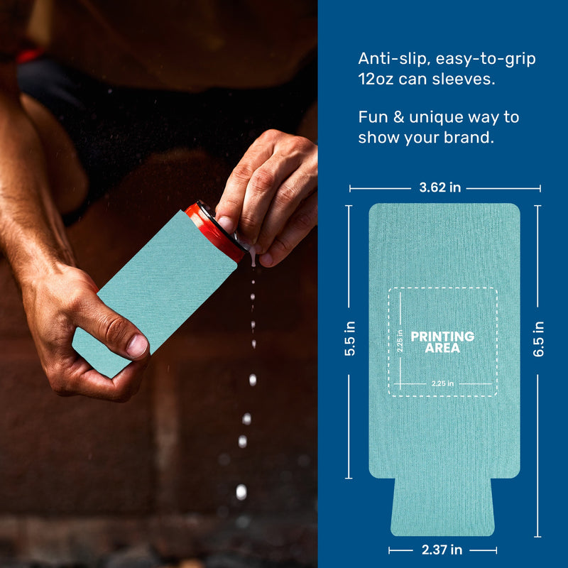 Slim Can Cooler Sleeves, Neoprene 4mm Pattern - 1 Unit