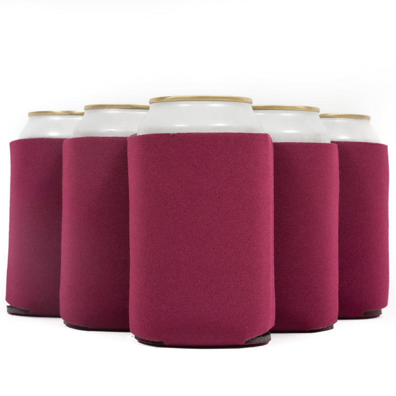 Neoprene Can Cooler Sleeve - Premium 4mm Bulk Regular size, 6 Pack - QualityPerfection