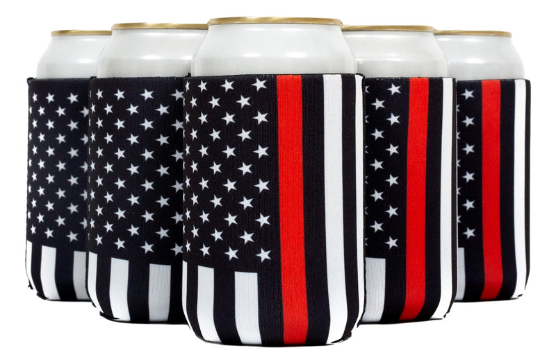 US Flag / Black Flags Neoprene 12oz Regular Coolie QualityPerfection - QualityPerfection