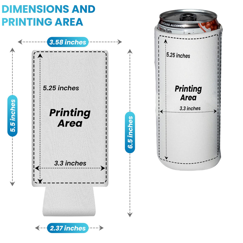 Magnetic Slim Can Cooler Sleeve 12 oz, Skinny Neoprene 2 Unit - QualityPerfection