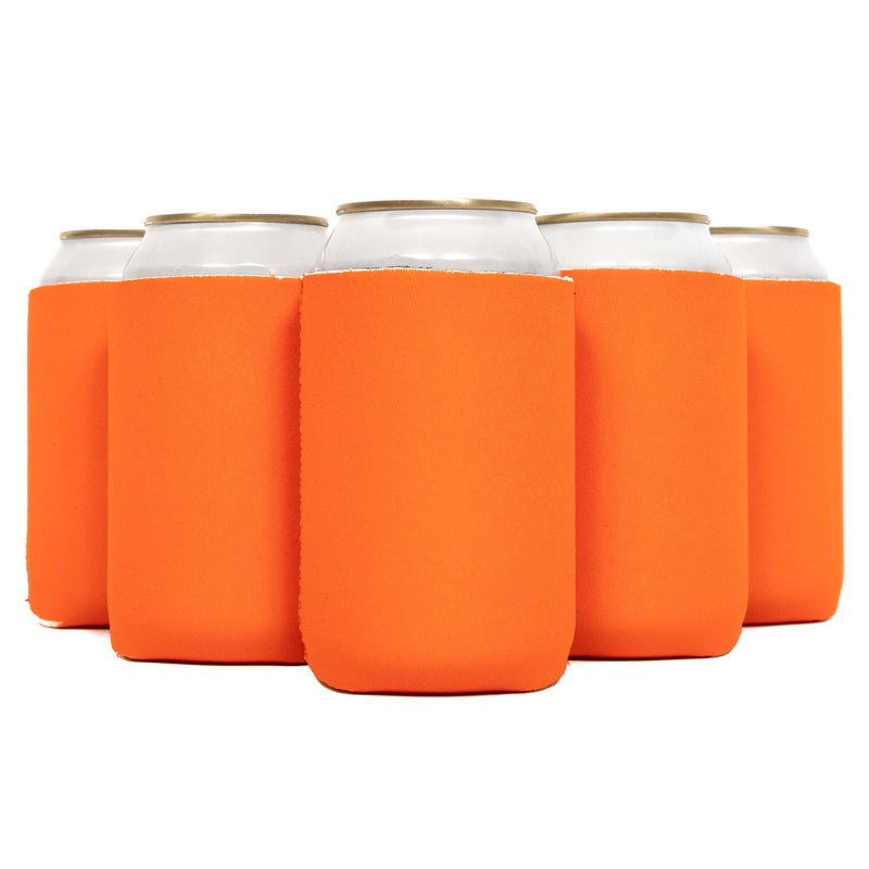 Neoprene Can Cooler Sleeve - Premium 4mm Bulk Regular size, 6 Pack - QualityPerfection