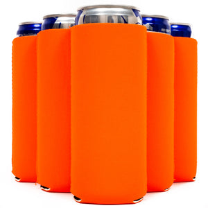 Slim Can Cooler Sleeves, Premium 4mm Skinny Can Coolers Neoprene 1, 6 and 12 Pack - QualityPerfection