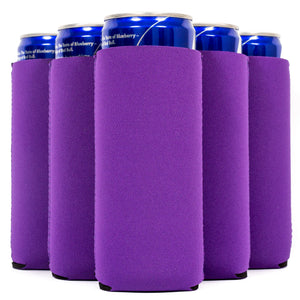 Slim Can Cooler Sleeves, Premium 4mm Skinny Can Coolers Neoprene 1, 6 and 12 Pack - QualityPerfection