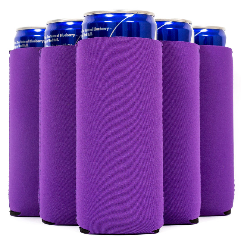 Slim Can Cooler Sleeves, Premium 4mm Skinny Can Coolers Neoprene 24 Pack - QualityPerfection