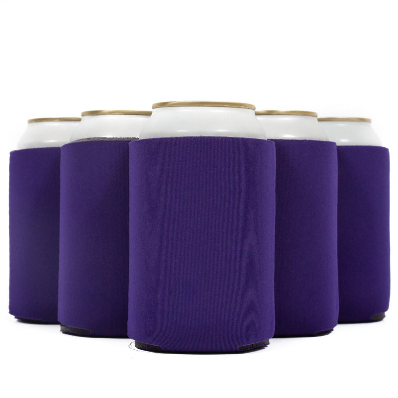 Neoprene Can Cooler Sleeve - Premium 4mm Bulk Regular size, 6 Pack - QualityPerfection