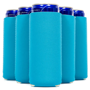 Slim Can Cooler Sleeves, Premium 4mm Skinny Can Coolers Neoprene 1, 6 and 12 Pack - QualityPerfection
