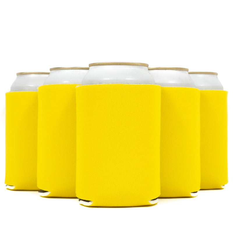 Neoprene Can Cooler Sleeve - Premium 4mm Bulk Regular size, 6 Pack - QualityPerfection